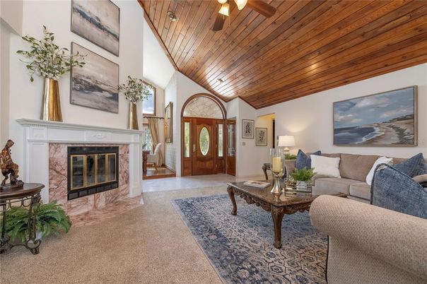 Fireplace, Interior, Living room, Wooden Ceilings