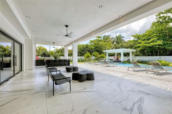 Exterior, Marble, Pool, Recessed Lighting