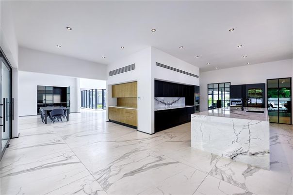 Interior, Kitchen, Marble, Recessed Lighting