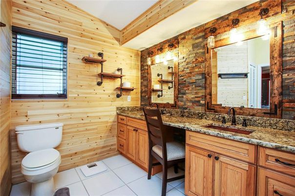 Bathroom, Interior, Wooden Walls
