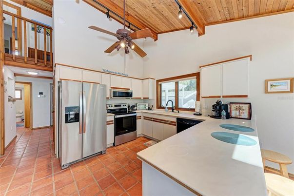 Interior, Kitchen, Stainless Steel Appliances, Wooden Ceilings