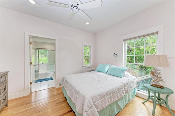 Bathroom, Bedroom, Interior, Recessed Lighting, Wood Texture Flooring