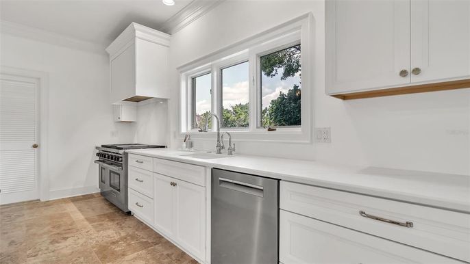 Interior, Kitchen, Recessed Lighting, Stainless Steel Appliances