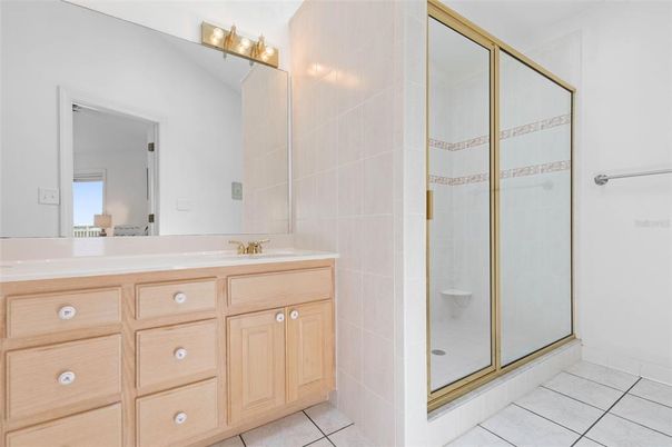Bathroom, Dual Sink Vanities, Glass Shower, Interior