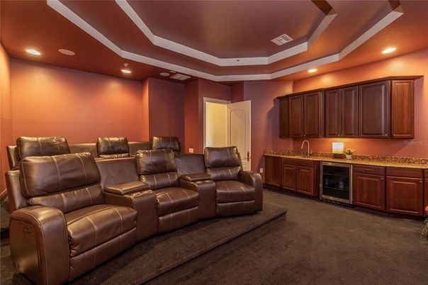 Home Theatre Room, Interior, Recessed Lighting, Theatre Room