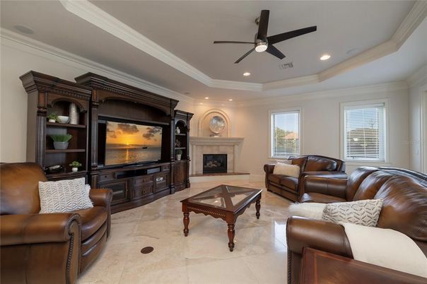 Fireplace, Interior, Living room, Recessed Lighting