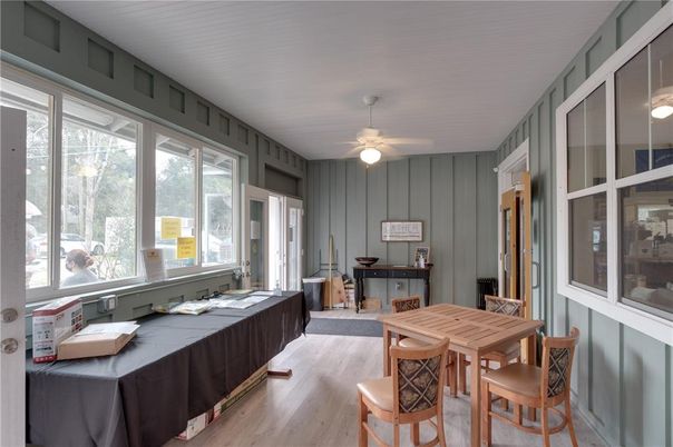 Dining room, Interior, Wood Texture Flooring