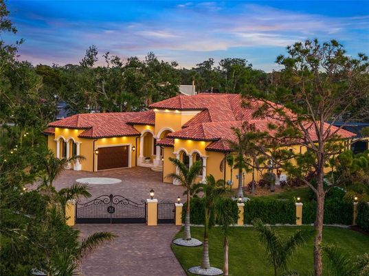 Attached, Backyard, Exterior, Facade, Mediterranean