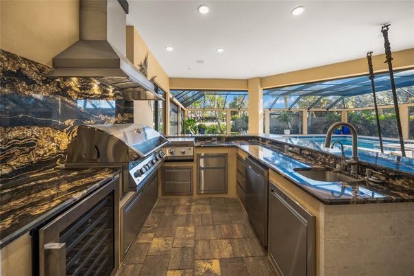 Glass Ceilings, Interior, Kitchen, Recessed Lighting, Stainless Steel Appliances, Sun Room