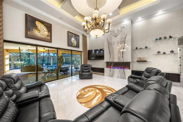 Chandelier, Interior, Living room