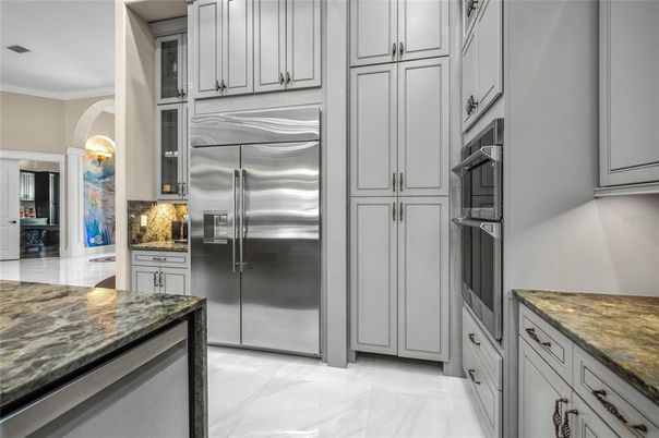 Interior, Kitchen, Marble, Stainless Steel Appliances