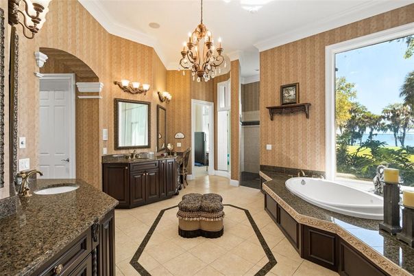 Bathroom, Chandelier, Dual Sink Vanities, Interior