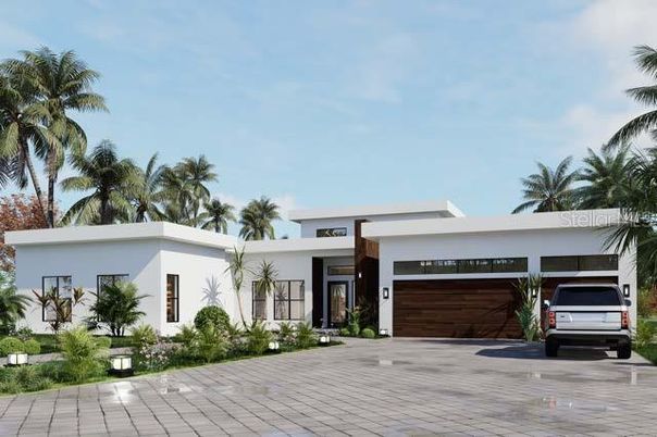 Attached, Exterior, Facade, Modern