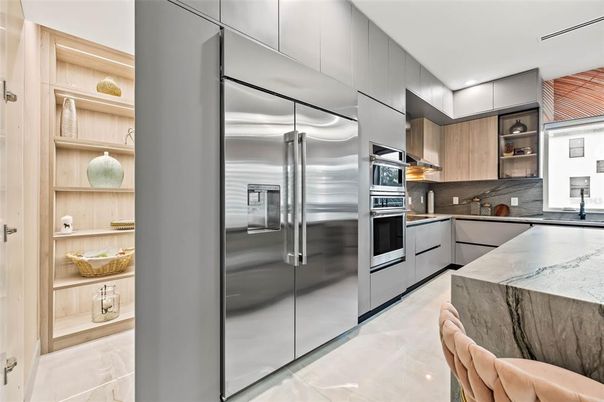 Interior, Kitchen, Recessed Lighting, Stainless Steel Appliances