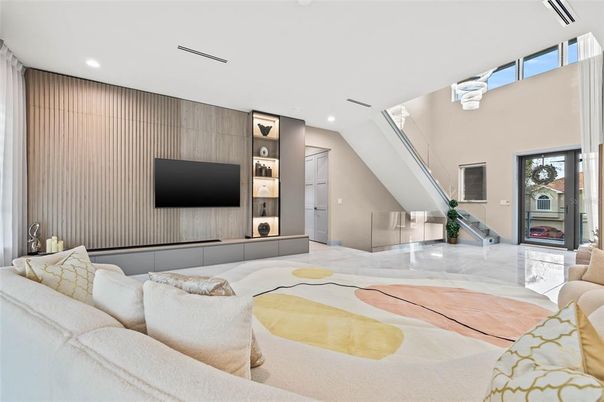 Interior, Living room, Recessed Lighting