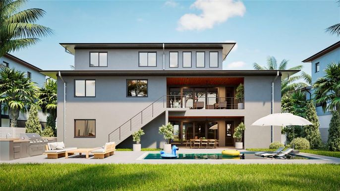 Backyard, Exterior, Facade, Modern