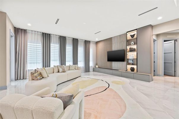 Interior, Living room, Recessed Lighting