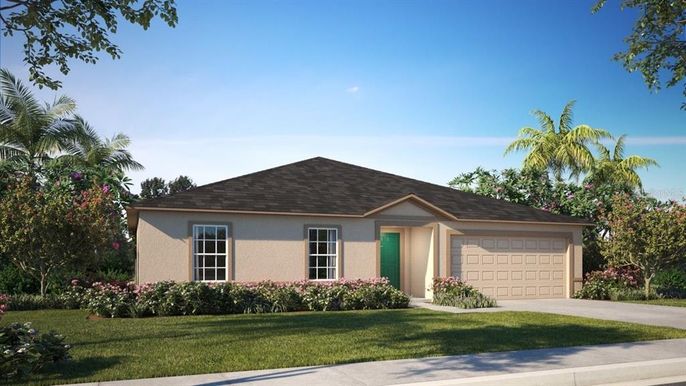 Attached, Exterior, Facade, Ranch