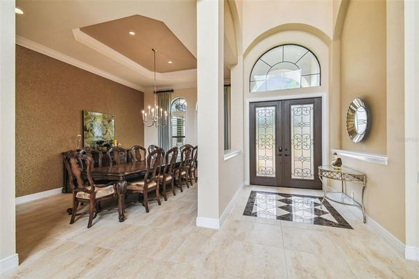 Chandelier, Dining room, Interior, Recessed Lighting