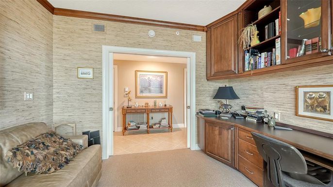 Home Office, Interior, Stone Walls