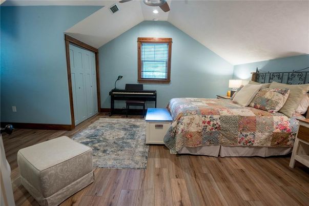 Bedroom, Interior, Piano, Wood Texture Flooring