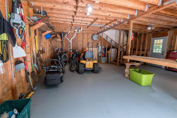 Garage, Interior, Wooden Beams, Wooden Ceilings, Wooden Walls