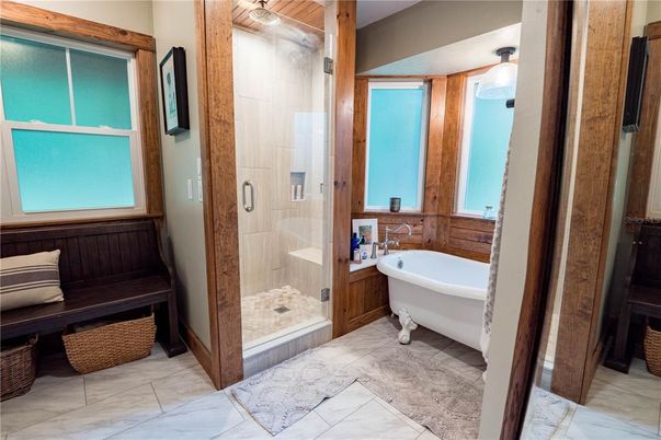 Bathroom, Free Standing Baths, Glass Shower, Interior