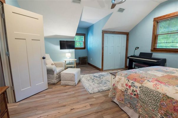 Bedroom, Interior, Piano, Wood Texture Flooring