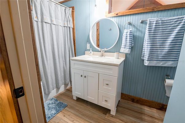 Bathroom, Interior, Wood Texture Flooring
