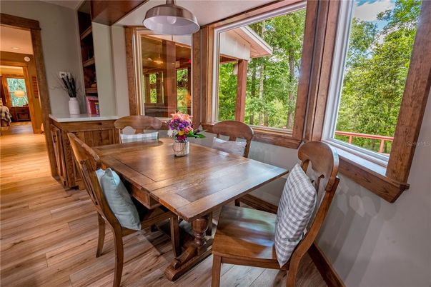 Dining room, Interior, Wood Texture Flooring