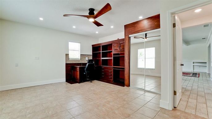 Home Office, Interior, Recessed Lighting