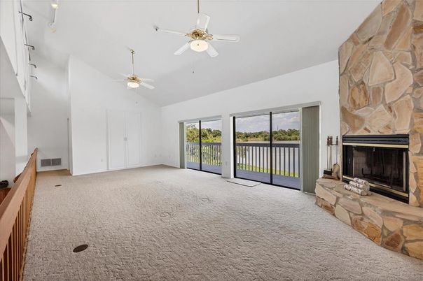 Empty room, Fireplace, Interior, Stone Walls