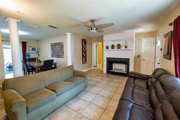 Dining room, Fireplace, Interior, Living room