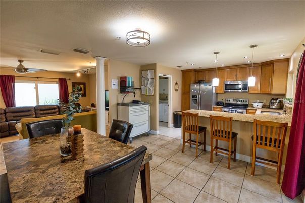 Interior, Kitchen, Living room, Pendant Lights, Recessed Lighting, Stainless Steel Appliances