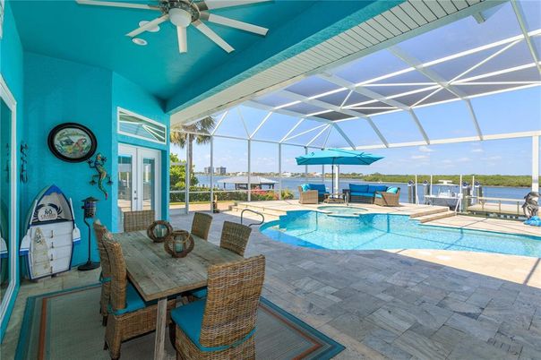 Dining room, Glass Ceilings, Interior, Pool, Sun Room, Water