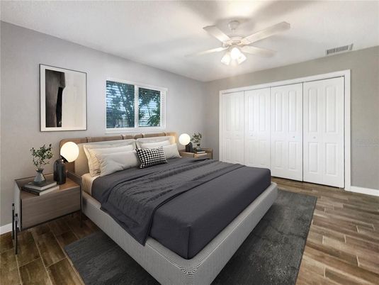 Bedroom, Interior, Wood Texture Flooring
