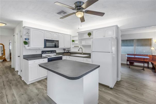 Interior, Kitchen, Wood Texture Flooring