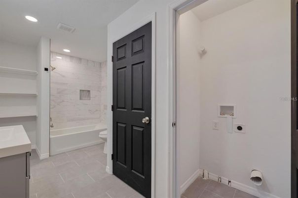 Bathroom, Interior, Marble Walls, Recessed Lighting