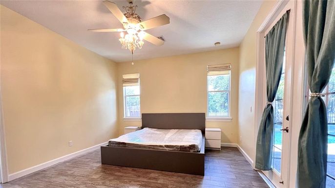 Bedroom, Interior, Wood Texture Flooring