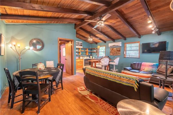 Dining room, Interior, Wooden Beams, Wooden Ceilings, Wood Texture Flooring