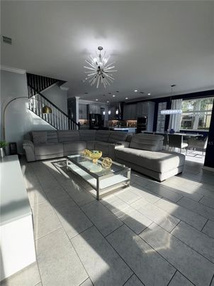 Dining room, Interior, Kitchen, Living room, Pendant Lights, Recessed Lighting, Stainless Steel Appliances