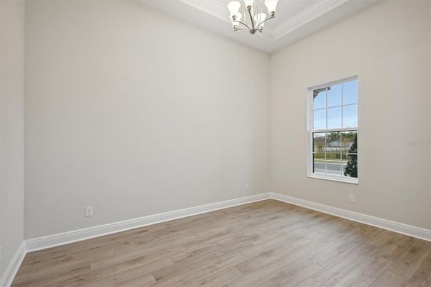 Chandelier, Empty room, Interior, Wood Texture Flooring