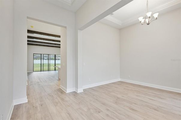 Chandelier, Empty room, Interior, Wood Texture Flooring