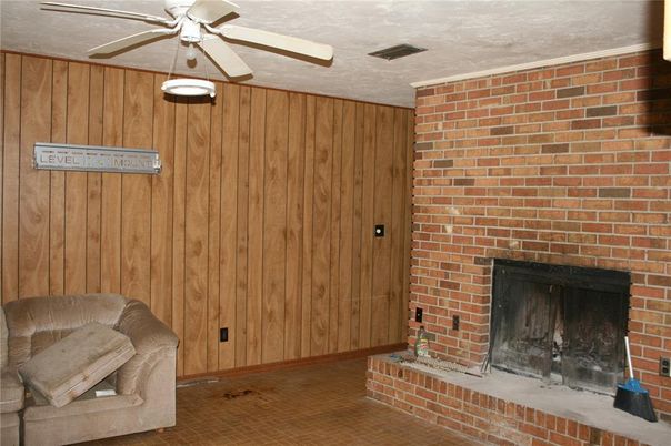 Fireplace, Interior, Stone Walls, Wooden Walls