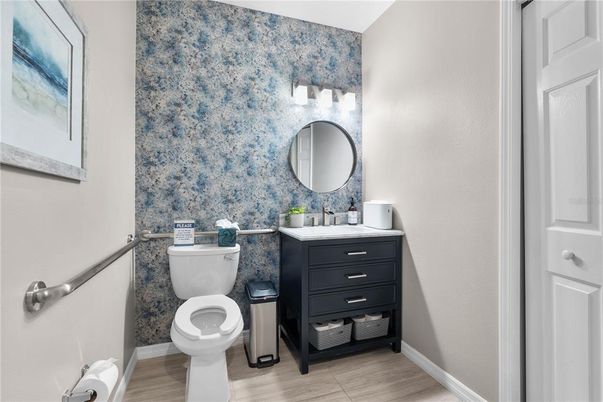 Bathroom, Interior, Wood Texture Flooring