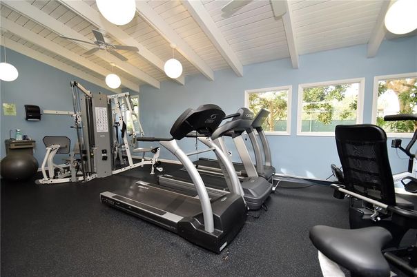 Fitness Equipment, Gym, Interior, Pendant Lights
