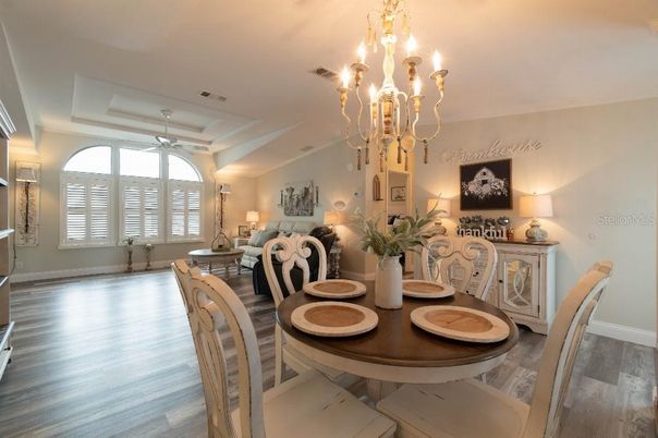Chandelier, Dining room, Interior, Living room, Wood Texture Flooring