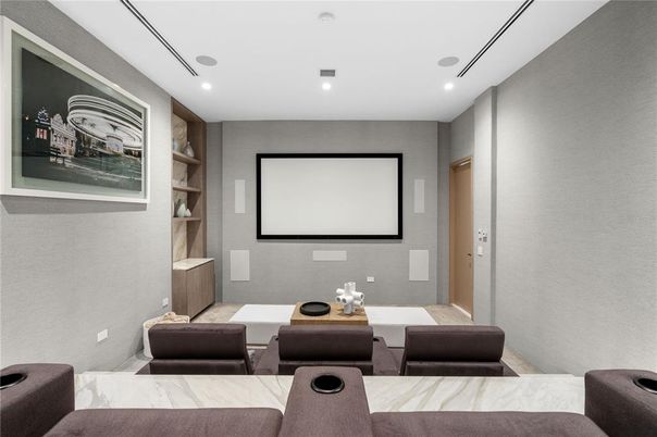 Interior, Projection Screen, Recessed Lighting, Theatre Room