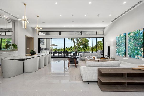 Dining room, Interior, Living room, Pendant Lights, Recessed Lighting