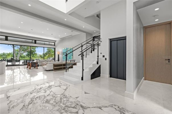 Interior, Living room, Marble, Recessed Lighting